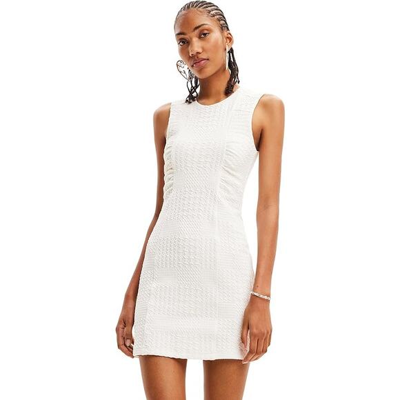 Desigual Dresses & Skirts - Desigual Dress Women sz Large White Textured Shift Bodycon NWT